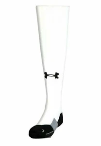 Under Armour Kids White Black OTC Nylon Global Football Soccer Socks Size L(1-4) - Picture 1 of 5