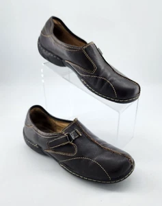 Dr Scholls Women's Emily Slip On Flats Comfort Shoes Dark Brown Leather Size 9 - Picture 1 of 11
