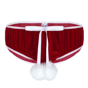 UK Novelty Men Christmas Reindeer Thongs G String Briefs Funny Cosplay Underwear - Picture 1 of 62