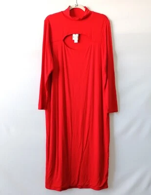 Nuevo con etiquetas Vestido Midi ceñido al cuerpo Bar III Cereza en la parte superior Cuello falso Corte frontal Talla 2X Foto 1 de 4