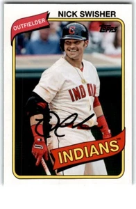 2014 Topps Archives Nick Swisher Autograph Cleveland Indians #59 - Picture 1 of 2