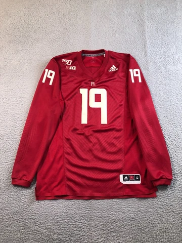 Rutgers Scarlet Knights 19 Queensmen Adidas Football Jersey Mens Medium Red Cover