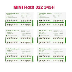 Brackets de ortodoncia dental soporte de metal mini Roth 0,022 ranura 345 ganchos - Imagen 1 de 13