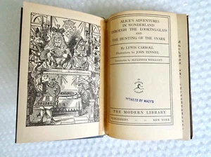 aLICE WONDERLAND THROUGH THE LOOKING GLASS HUNTING OF THE SNARK BOOK neocurio - Picture 1 of 14
