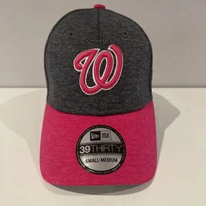 Washington Nationals New Era Pink Team Classic 39Thirty Flex Fit Hat Cap S/M - Picture 1 of 9