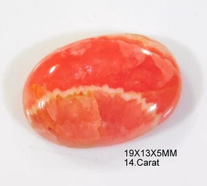 100% Natural Pink Rhodochrosite Oval Cabochon Gemstone 19x13x5 mm 14 Ct MZ=0181 - Picture 1 of 6