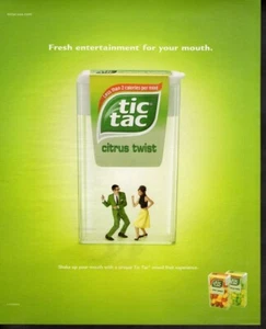  Vintage print ad advertisement  Tic Tac Candy Citrus Twist Dance Shake up mouth - Picture 1 of 1