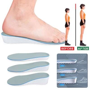 Men Women Invisible Height Increase Insoles Heel Lift Taller Shoe Inserts Pad - Picture 1 of 15