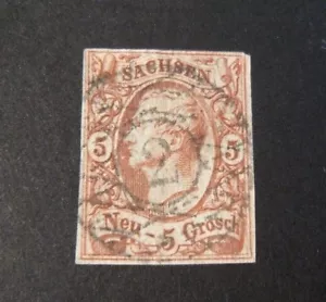 DEUTSCHLAND,GERMANY,Alter Staat SACHSEN 1856 "Abbildungen Friedrich Linker" 5 ngr 12d? - Bild 1 von 1