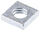 1 Bag of 100 - RS PRO M4 7mm Steel Square Nuts, Bright Zinc Plated Finish