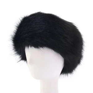 Winter Furry Faux Fur hat Headband Ski Outdoor Ear Warmer Soft Warm Earmuff Cap. - Picture 1 of 13