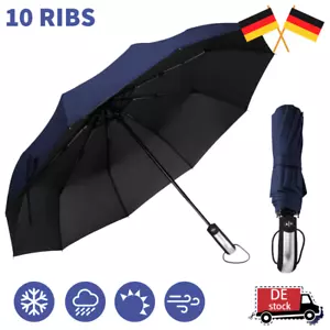 Regenschirm Automatik Stabil Sturmsicher Windfest Herren Damen Taschenschirm DE - Bild 1 von 11