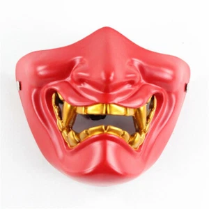 Japanese Evil Oni Noh Hannya Mask Resin Half Face Mask Halloween Cosplay Props - Picture 1 of 10