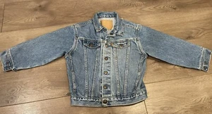 Vintage Little Levis Jeansjacke Orange Tab Kinder Größe 7 Made In USA - Bild 1 von 8