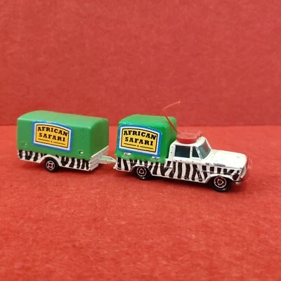 MAJORETTE VINTAGE MADE IN FRANCE - DODGE PICKUP AFRICAN SAFARI + RIMORCHIO N.374 - Immagine 1 di 4