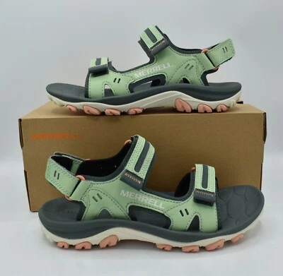 Sandalias deportivas convertibles verdes Merrell para mujer talla 10 Huntington punta abierta zapatos Foto 1 de 4