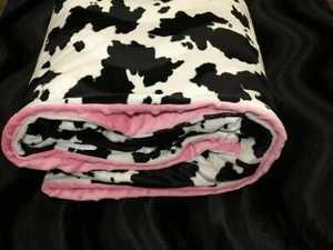 Faux Fur Throw Blanket Animal Print Leopard Zebra Cow - Picture 1 of 11