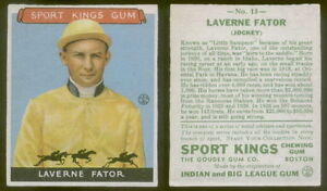 (19633) 1933 Goudey Sport Kings 13 Laverne Fator Jockey-VGX