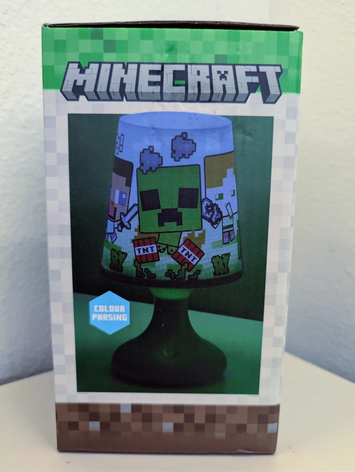 Paladone Minecraft Colour Phasing Table Lamp, Officially Licensed RGB LED Night - Image 1 of 3