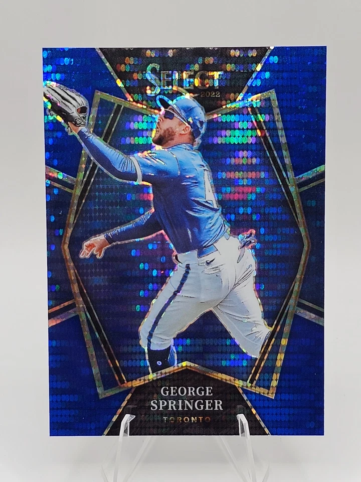 2022 Panini Select George Springer Blue Prism Prizm /9 Toronto Blue Jays - Image 1 of 2