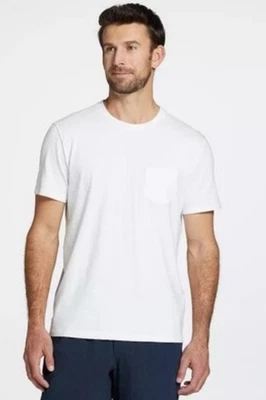 Camiseta de bolsillo esencial mediana blanca pura VRST para hombre nueva con etiquetas Foto 1 de 4