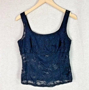 Vintage Arianne Y2K Babydoll Top Gr. L schwarz Spitze Goth Grunge Witchy Whimsigoth - Bild 1 von 10