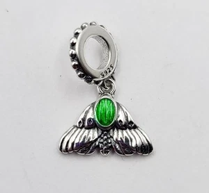 925 Sterling Silver Moth Charm - Picture 1 of 1