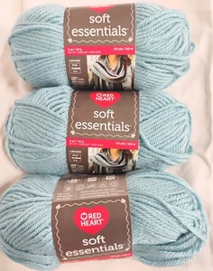 Red Heart Soft Yarn LOT OF 4 Skeins in SEAFOAM 5 oz worsted Acrylic NWT - Picture 1 of 2