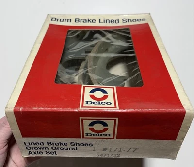 Paquete de zapatas de freno trasero Chevy GMC Olds Buick Pontiac 1964-1973 #5471722 #171-77 como nuevo de lote Foto 1 de 4