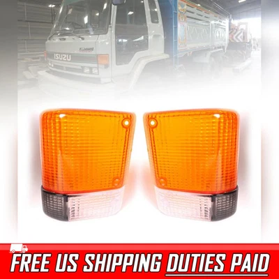 Lámpara de esquina lateral luz ámbar lente transparente LR para Isuzu Rocky 175 195 FTR FSR 84-95 Foto 1 de 4
