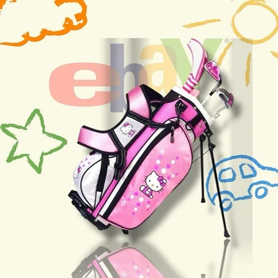 HELLO KITTY Youth Golf Club 3pc Set with Bag + Driver & Putter  Rain Cover Top - Image 1 of 4