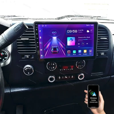 For 2007-2013 Chevrolet Silverado Apple CarPlay Android 15 Radio Stereo Player - Image 1 of 4