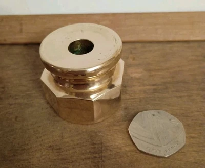 Vintage Brass Candlestick Polished. Solid Brass. Unusual. Swedish. 371.8g - Image 1 of 4