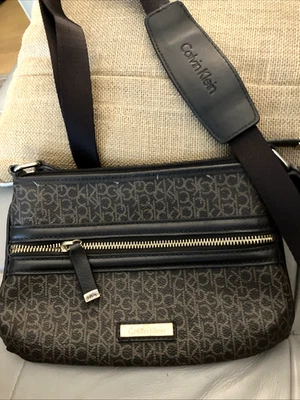 Calvin Klein Crossbody CK Monogram Purse Small Shoulder Bag Women’s Brown - Image 1 of 4