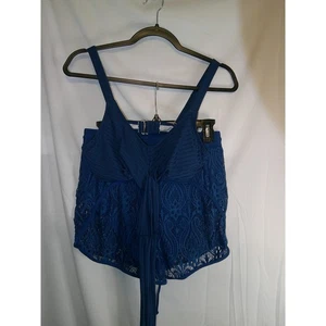 Lace Swimsuit Cover Up Shorts Set - Blue Beach Summer - Size M NWOT - Picture 1 of 3