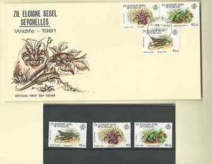 SEYCHELLES  ZIL ELOIGNE SESEL 1981 OFFICIAL FDC & MNH SC 30-32 WILDLIFE FREESHIP - Picture 1 of 1