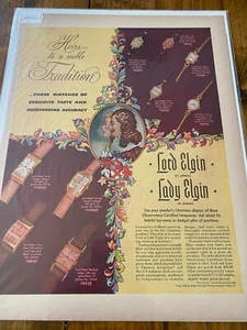 Orologi vintage 1940 Lord & Lady Elgin eredi di una nobile tradizione pubblicità - Foto 1 di 1