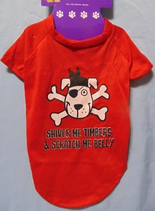 SHIVER ME TIMBERS! Dog Pet Tee Shirt Size Med. 14" - 16" NEW! - Picture 1 of 4