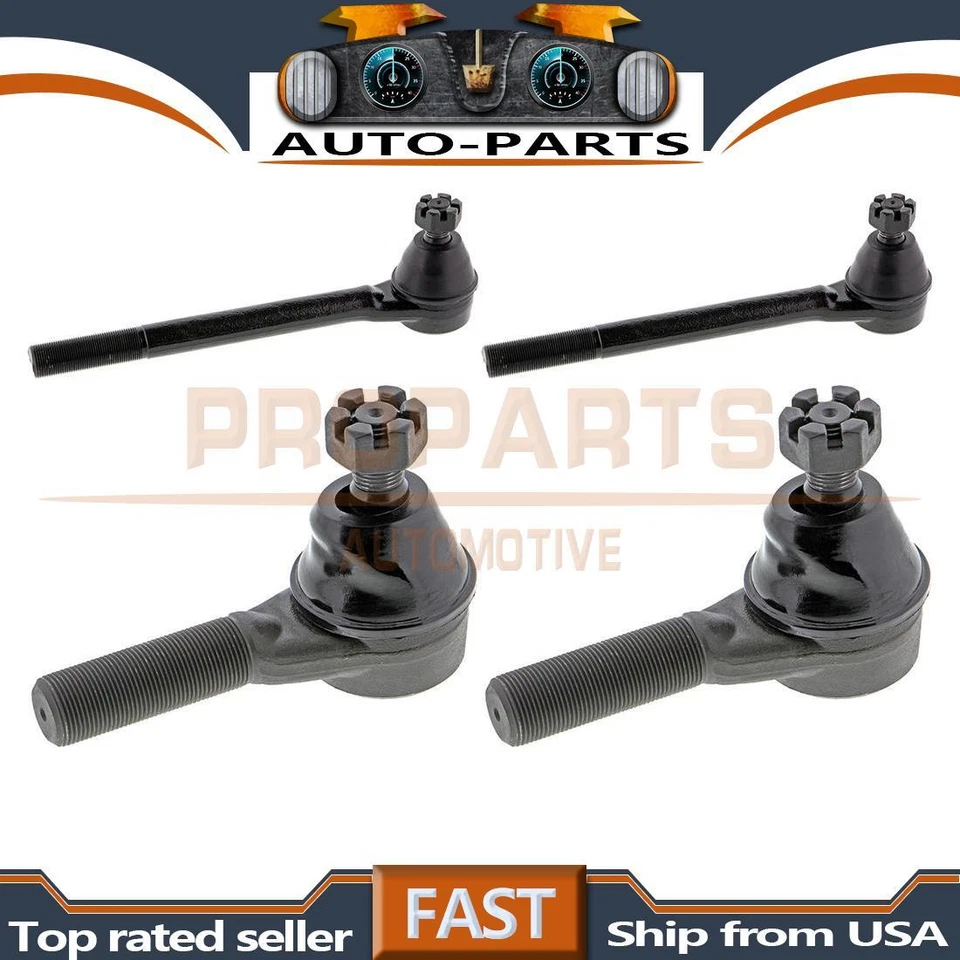 Extremo de varilla de amarre de dirección delantera 4 piezas extremo de varilla de amarre de dirección para Dodge D350 1989-1993 Foto 1 de 4