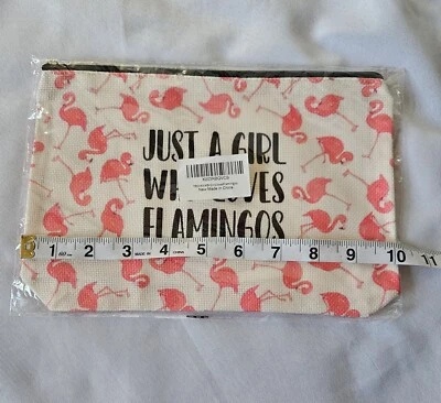 Pink Flamingo Makeup Bag Flamingo Gifts Cosmetic Travel Bag Flamingo Stuff - Image 1 of 4