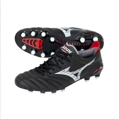 美津浓 Morelia IV 日本足球鞋 P1GA233001 黑色日本制造靴子 — 第 1/4 张图片