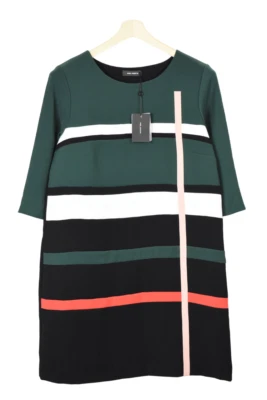 Vestido Copine Ogawa para mujer (UE) 42 mangas 3/4 rayas cuello redondo mini Foto 1 de 4