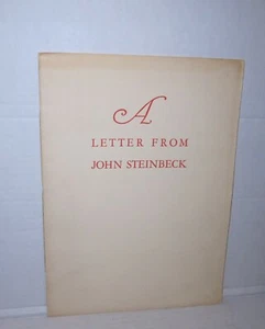A Letter From John Steinbeck 1964 1/150 Copies Grace Hoper Press Scarce - Imagen 1 de 4