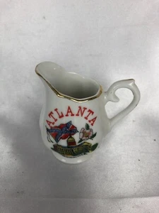 Atlanta Georgia Collectible Mini Pitcher Creamer Souvenir Gold Trim Nice ๐ - Picture 1 of 7