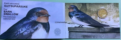 Estland 2 Euro CoinCard 2023 Rauchschwalbe Münzkarte Gedenkmünze Euromünze - Bild 1 von 3
