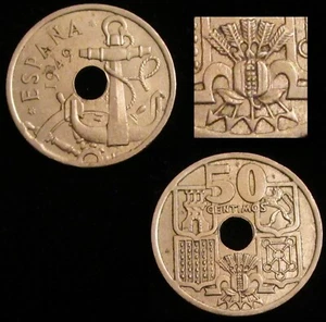 *GUTSE* FRANCO-1763, 50 CÉNTIMOS 1949*19-51, FLECHAS INVERTIDAS, EBC. - Picture 1 of 1