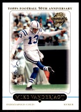 2005 Topps Mike Vanderjagt Football Cards #156