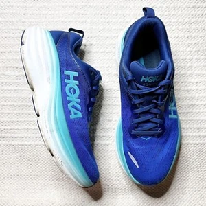 HOKA Bellwater blue Bondi 8 athletic shoes 10.5 - Picture 1 of 12