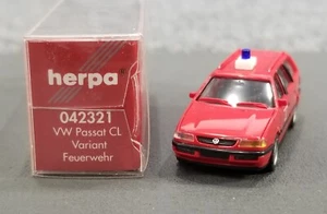 HERPA HO 1:87 VW PASSET CL EMERGENCY VEHICLE 042321 W/BOX MADE IN GERMANY RED - Picture 1 of 12