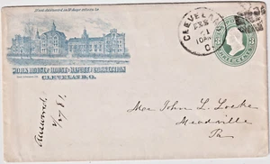 Cleveland O 1881 3c entire llust advt cover WORK HOUSE REFUGE CORRECTION (g385) - Picture 1 of 2
